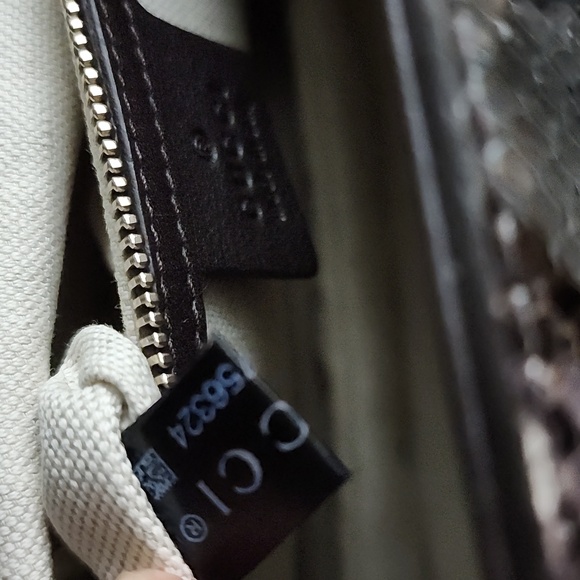 NWT Limited edition Gucci Python bamboo top handle bag exotic snakeskin strap - Picture 17 of 17